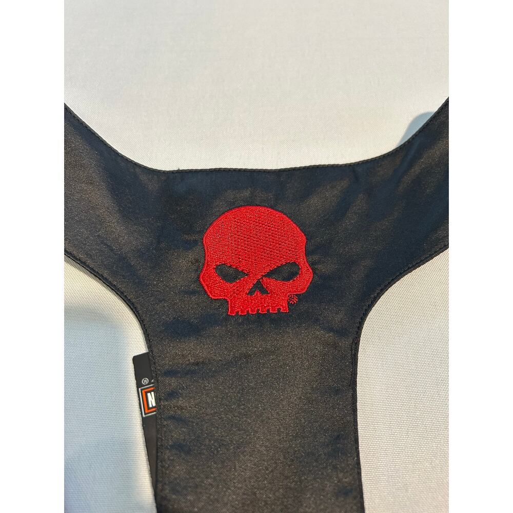 Harley Davidson Deep V-Neck Satin Racerback Tank Top Red & Black Large NWT - Picture 9 of 9